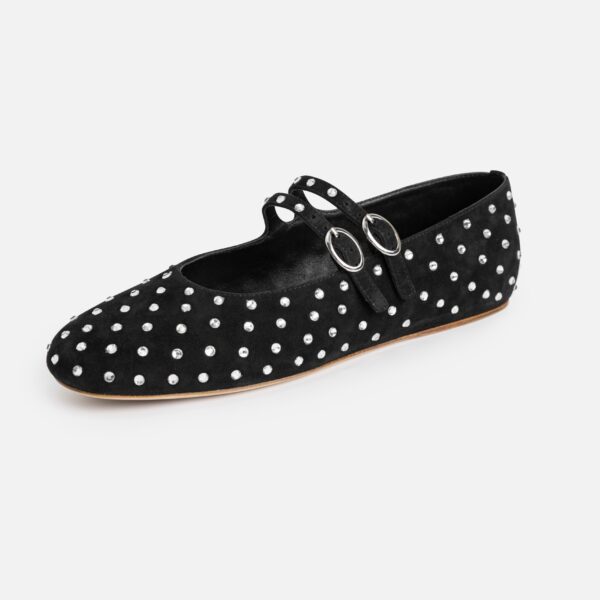 Chilium Rizzo exquisite rhinestone Mary Jane ballet shoes