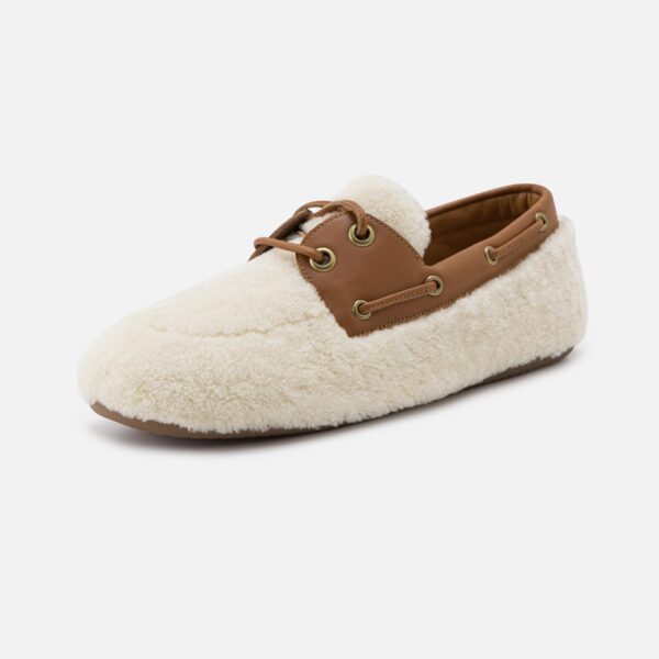 Chilimum Abby Wool Color-Blocking Moccasins